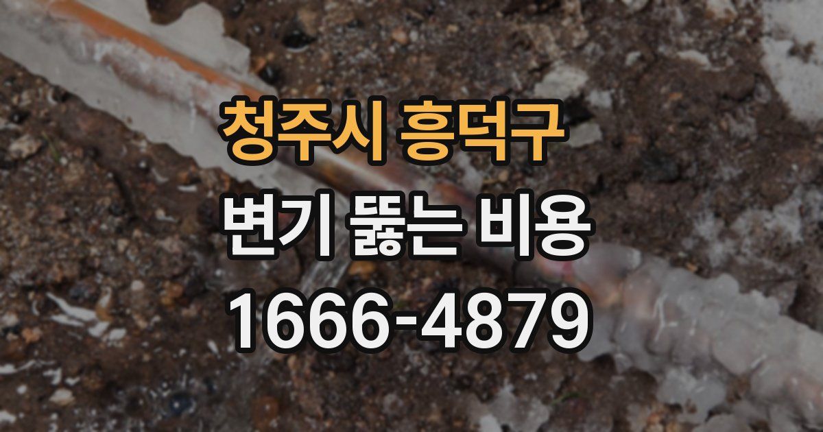 청주시 흥덕구 변기 뚫는 비용