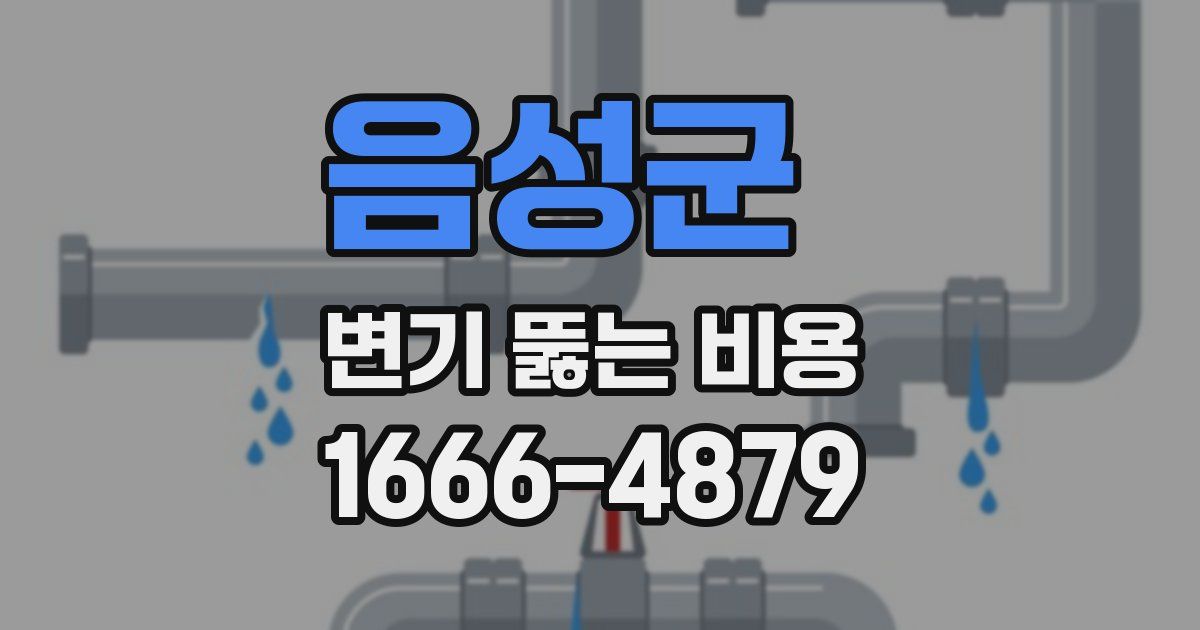 음성군 변기 뚫는 비용