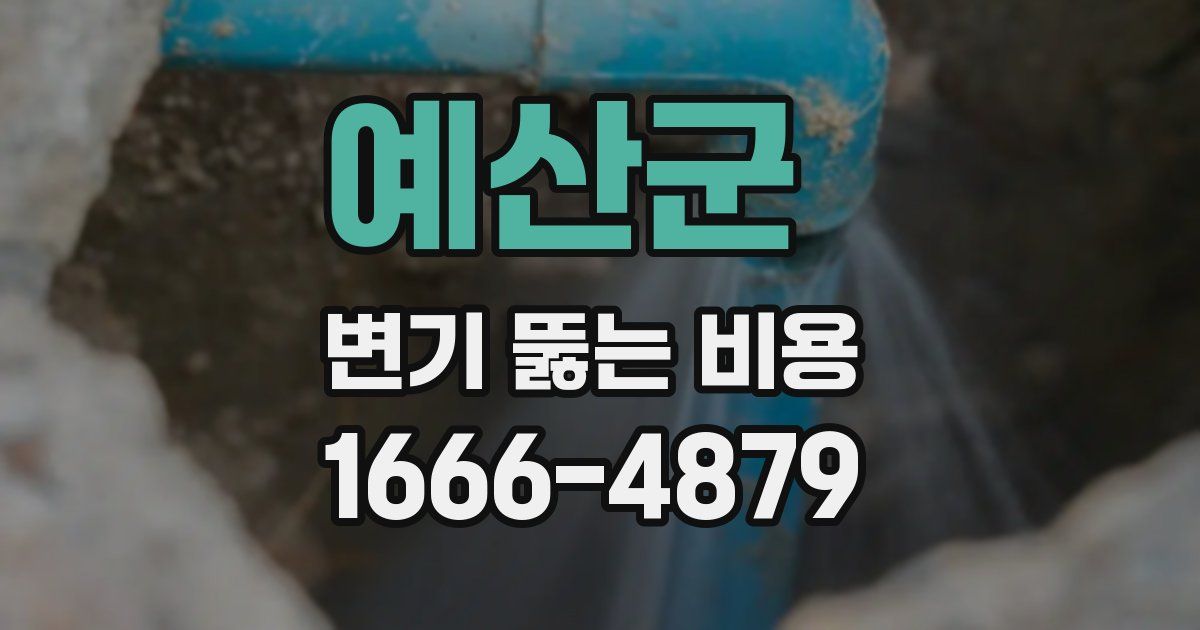 예산군 변기 뚫는 비용