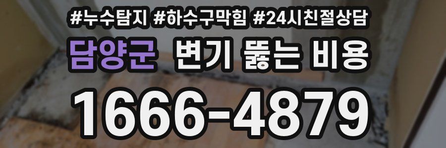 담양군 변기 뚫는 비용
