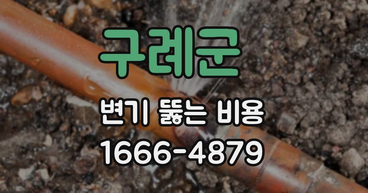 구례군 변기 뚫는 비용