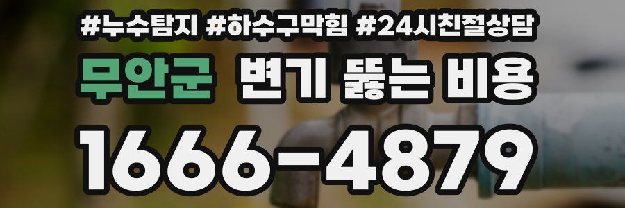 무안군 변기 뚫는 비용