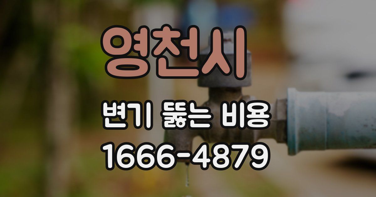 영천시 변기 뚫는 비용