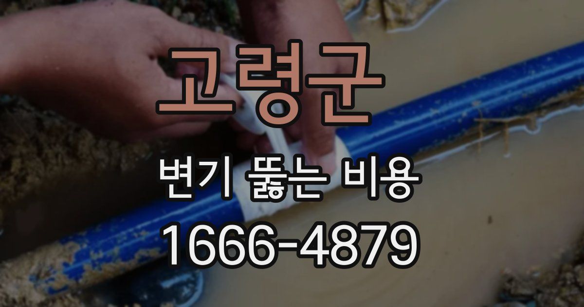 고령군 변기 뚫는 비용
