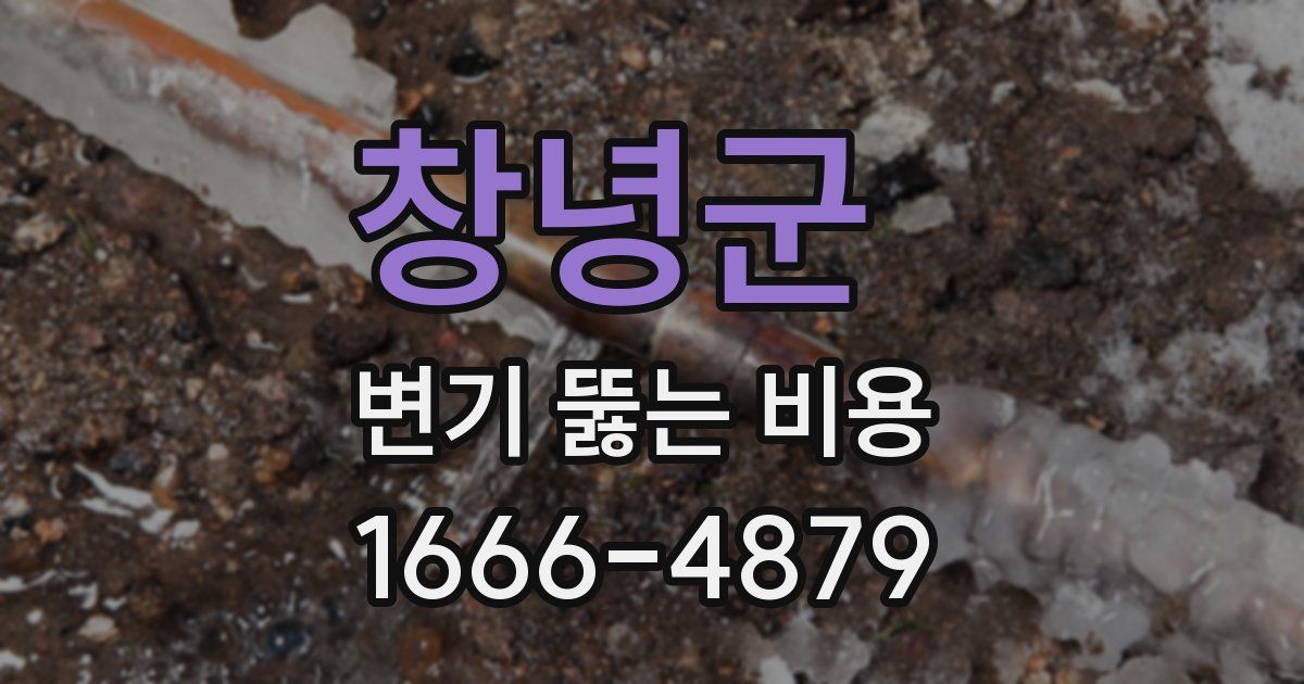 창녕군 변기 뚫는 비용
