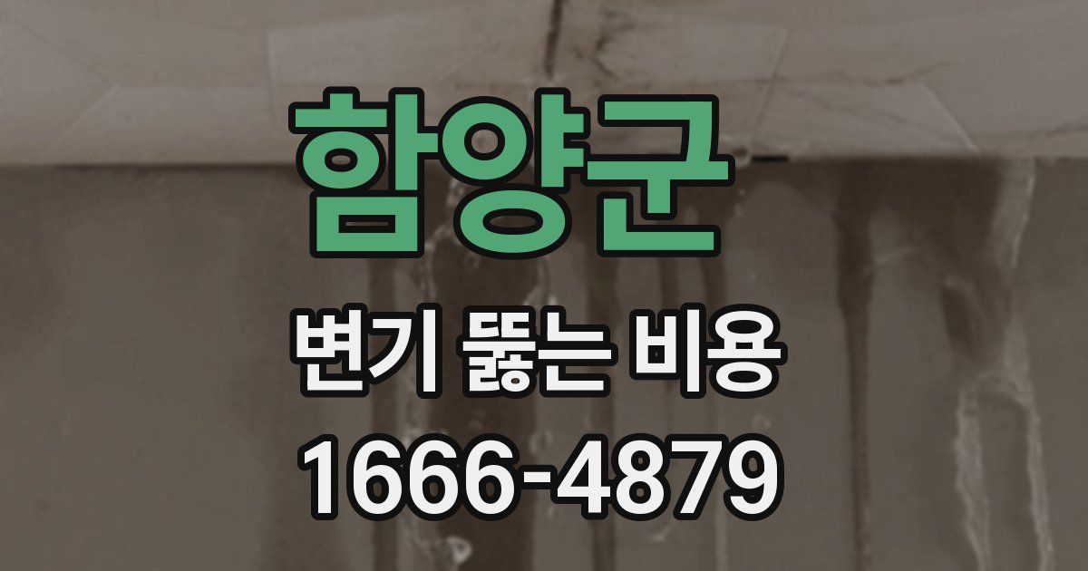함양군 변기 뚫는 비용