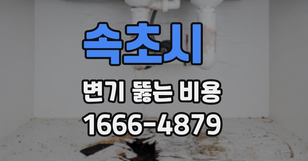 속초시 변기 뚫는 비용