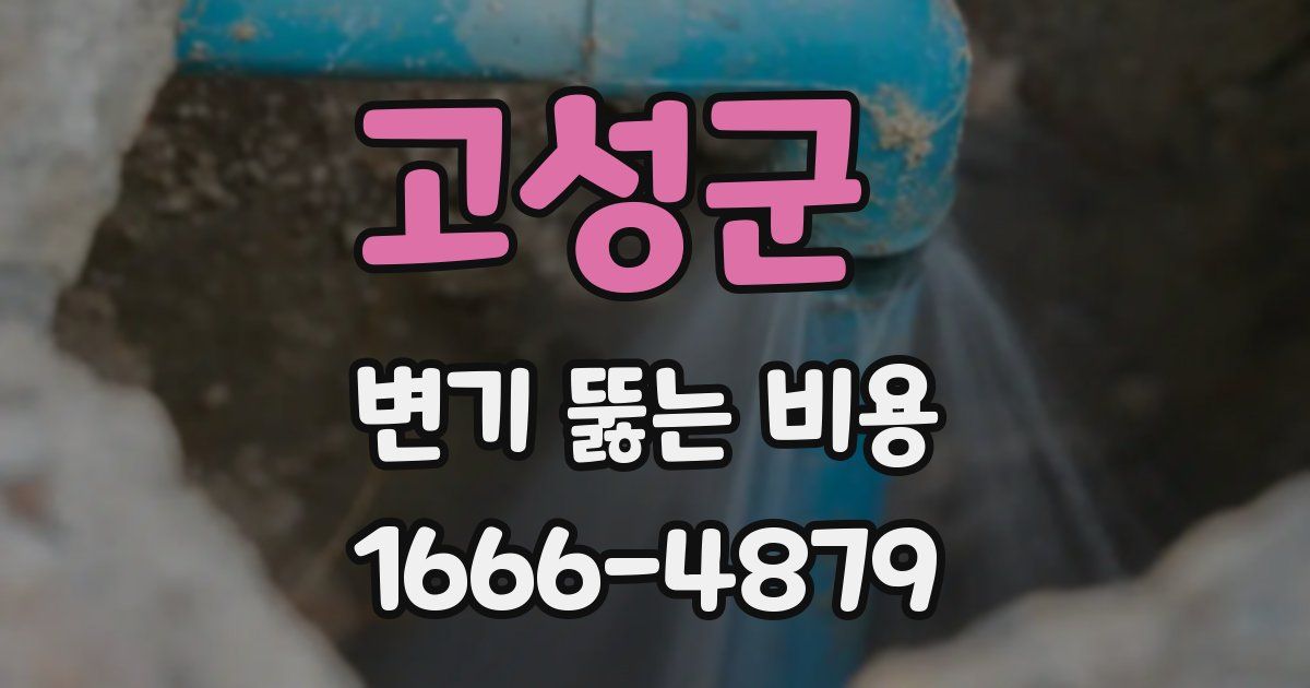 고성군 변기 뚫는 비용