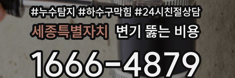 세종특별자치 변기 뚫는 비용