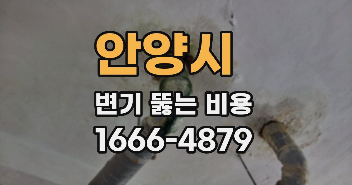 안양시 변기 뚫는 비용