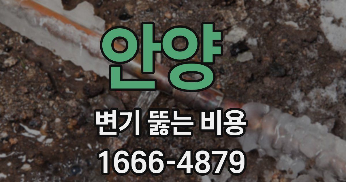 안양 변기 뚫는 비용