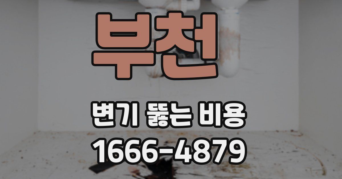 부천 변기 뚫는 비용