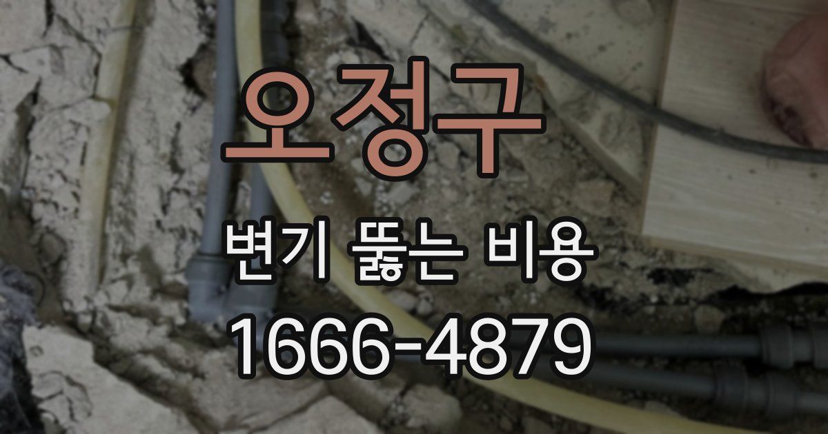 오정구 변기 뚫는 비용