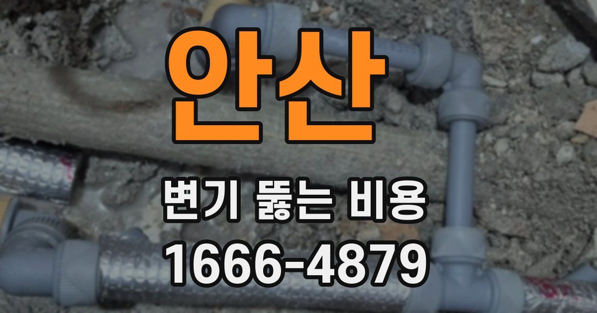 안산 변기 뚫는 비용