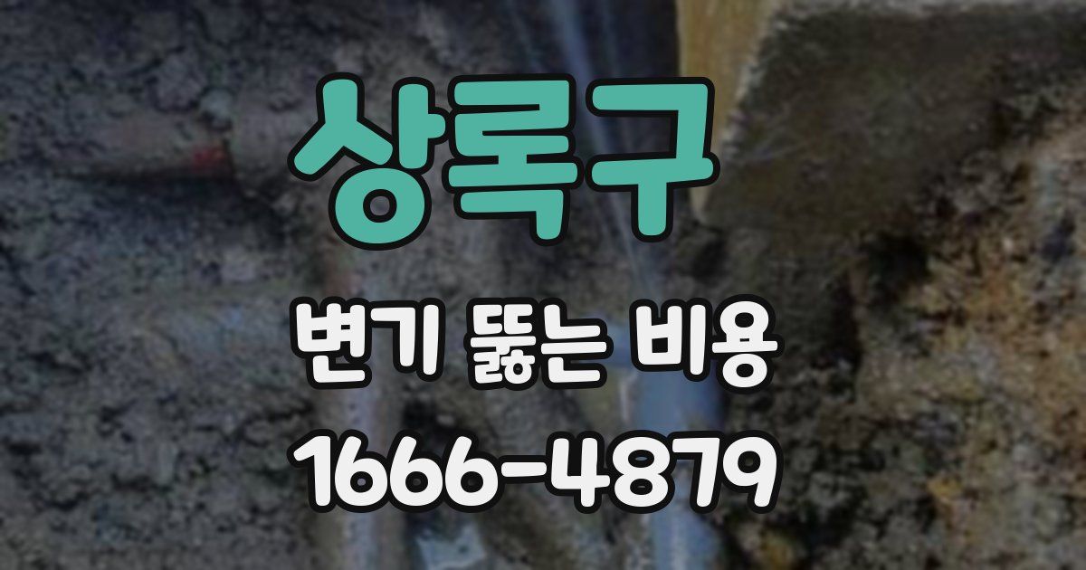 상록구 변기 뚫는 비용