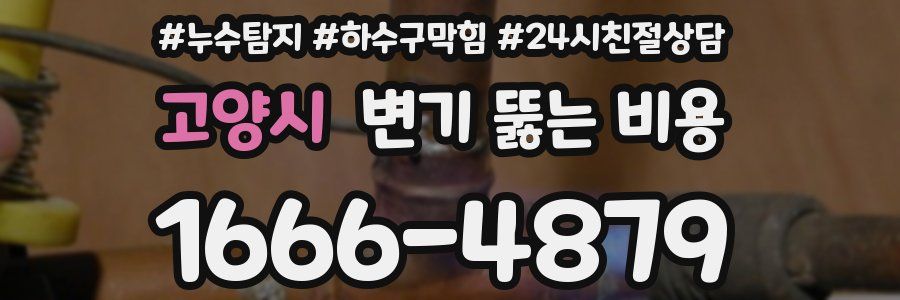 고양시 변기 뚫는 비용