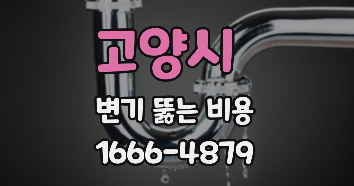 고양시 변기 뚫는 비용
