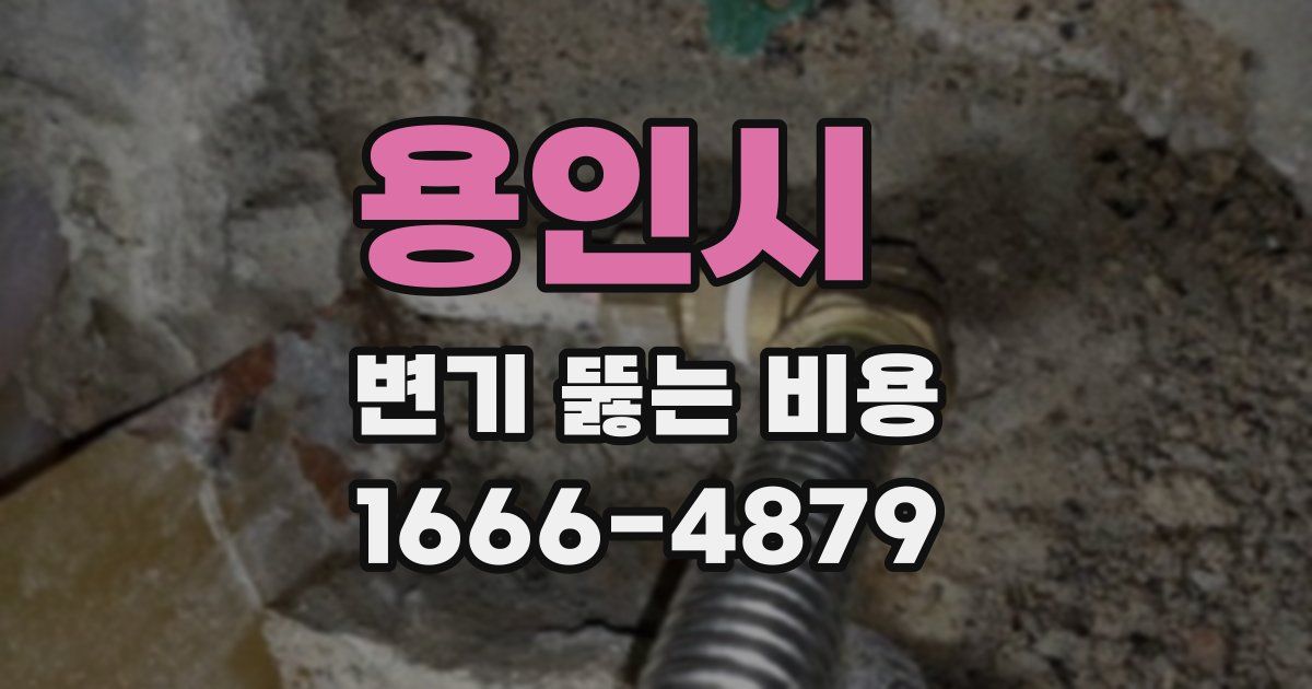 용인시 변기 뚫는 비용