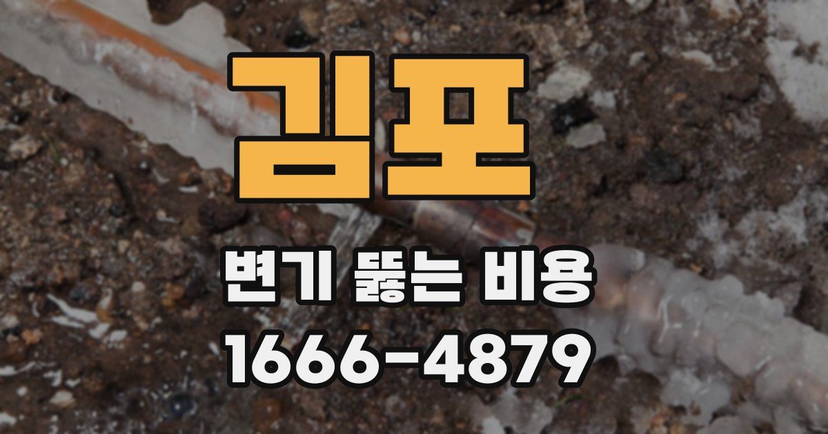 김포 변기 뚫는 비용