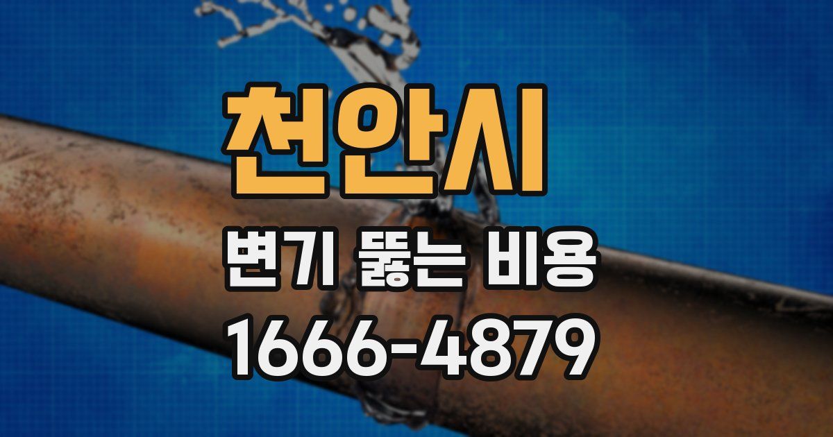 천안시 변기 뚫는 비용