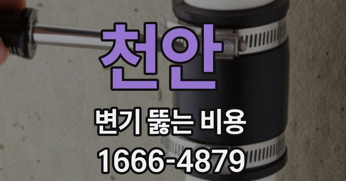 천안 변기 뚫는 비용