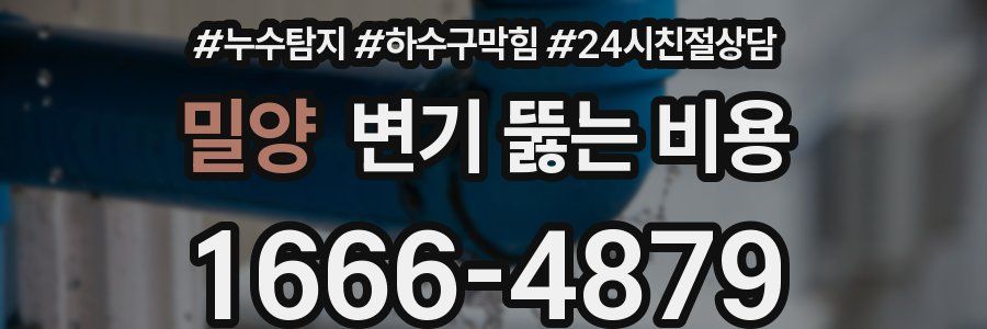 밀양 변기 뚫는 비용