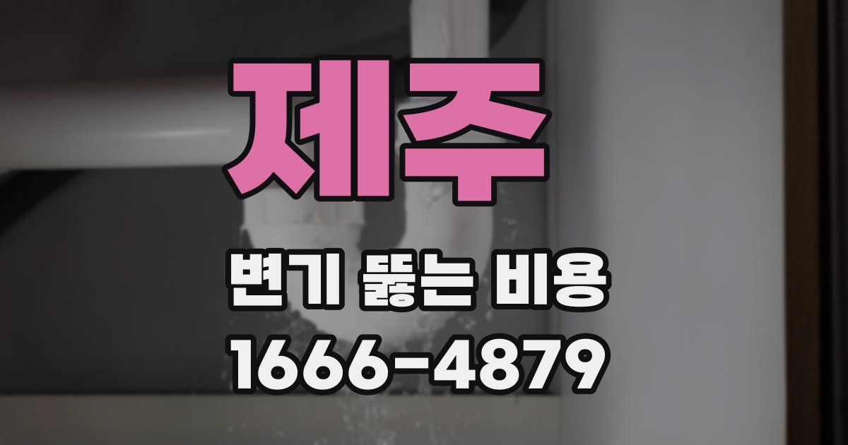 제주 변기 뚫는 비용