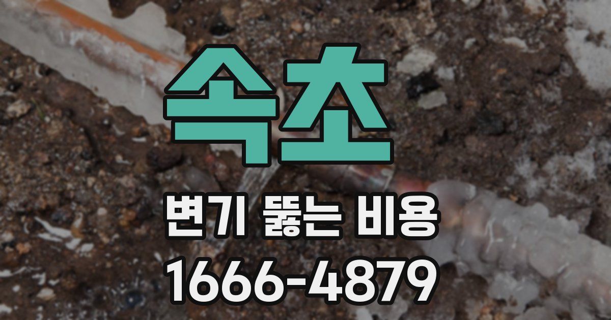 속초 변기 뚫는 비용
