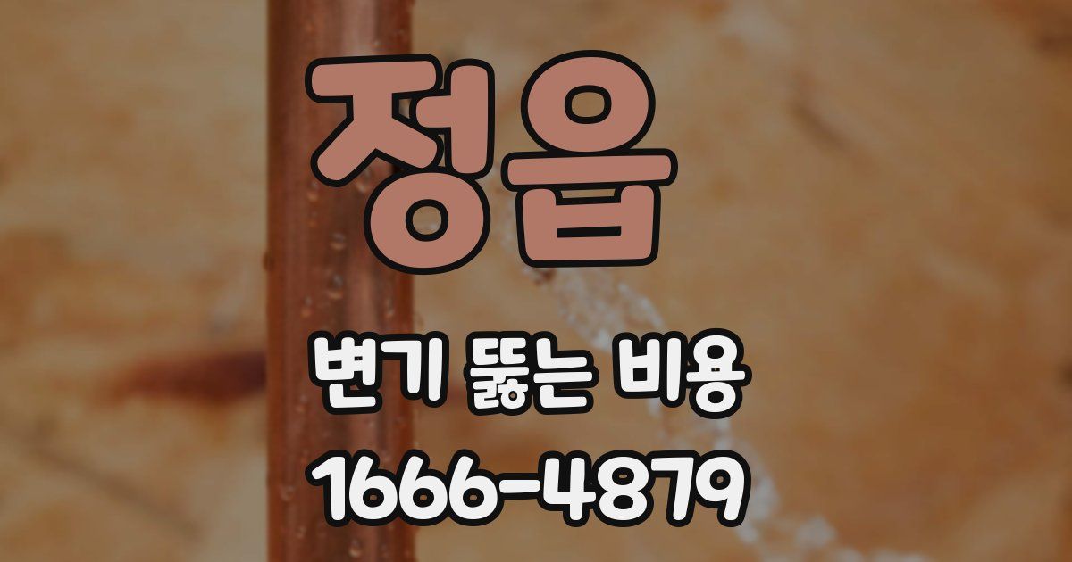 정읍 변기 뚫는 비용