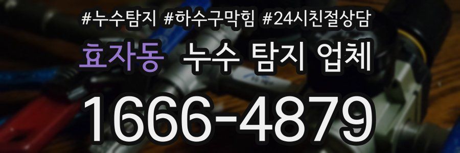 효자동 누수 탐지 업체