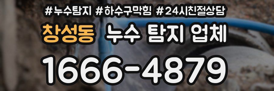 창성동 누수 탐지 업체