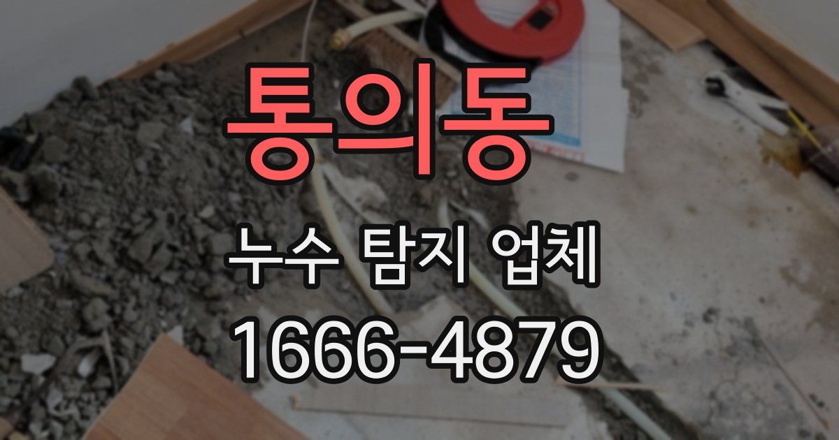 통의동 누수 탐지 업체
