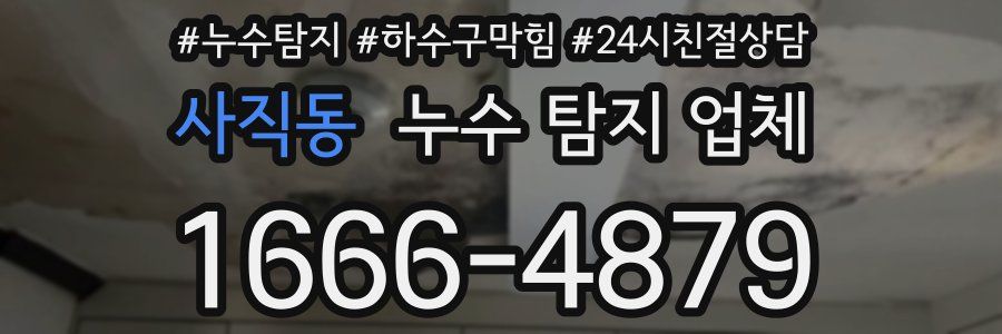 사직동 누수 탐지 업체