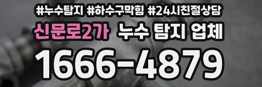 신문로2가 누수 탐지 업체