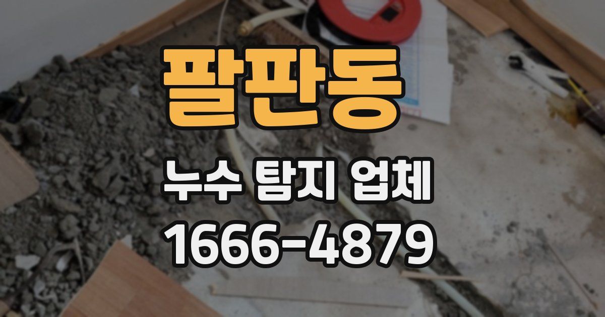 팔판동 누수 탐지 업체