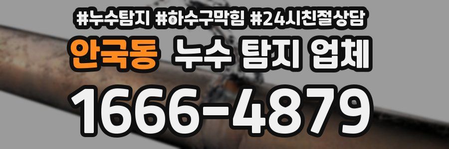안국동 누수 탐지 업체