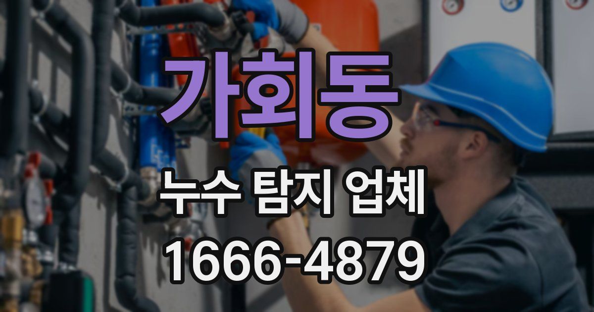 가회동 누수 탐지 업체