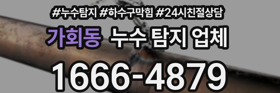 가회동 누수 탐지 업체