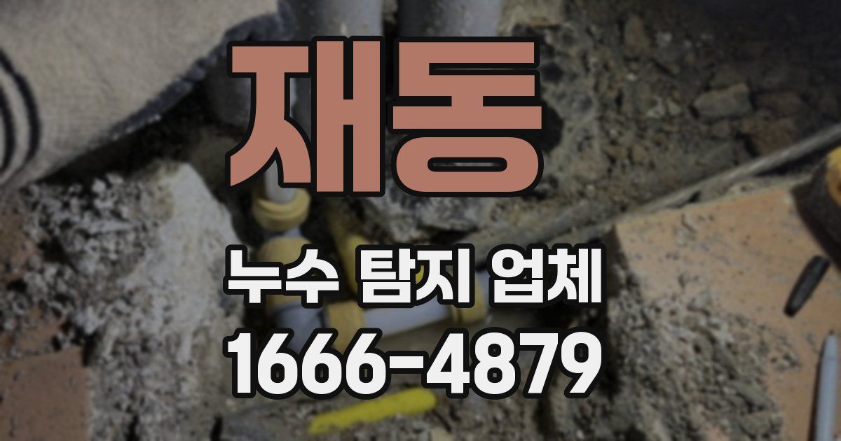 재동 누수 탐지 업체