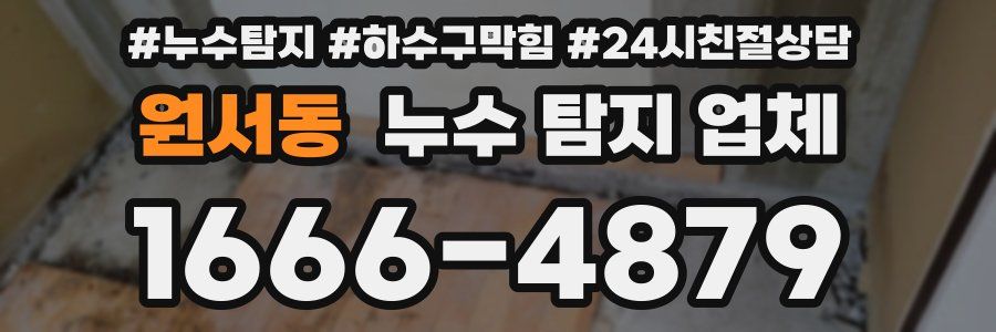 원서동 누수 탐지 업체