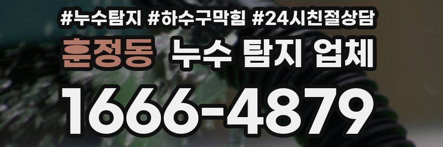 훈정동 누수 탐지 업체