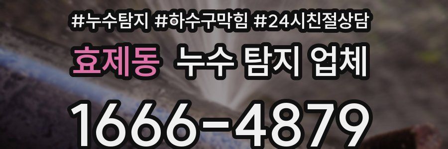 효제동 누수 탐지 업체