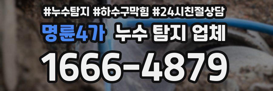 명륜4가 누수 탐지 업체