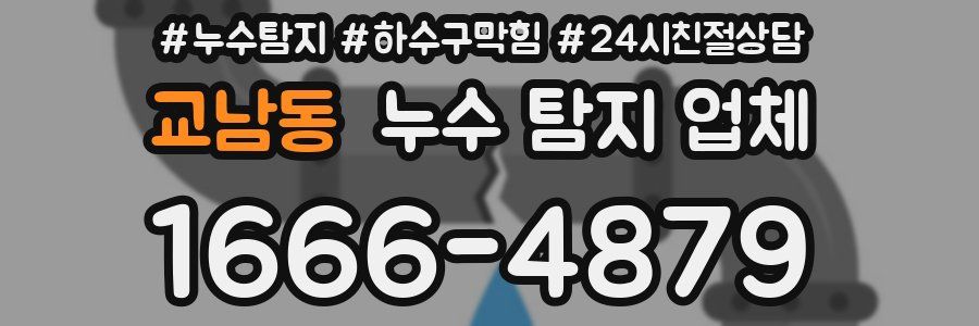 교남동 누수 탐지 업체