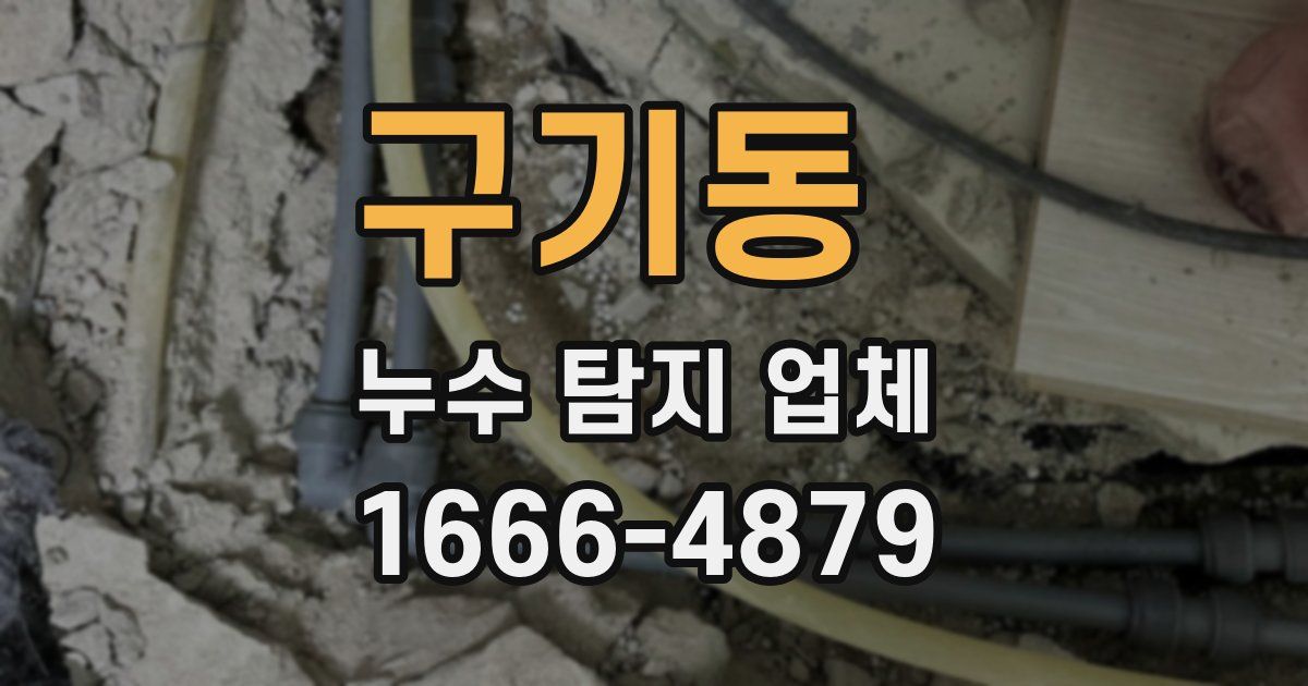 구기동 누수 탐지 업체
