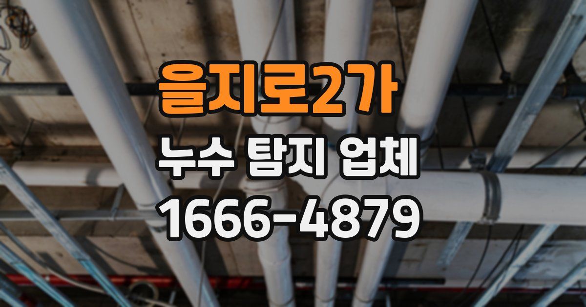 을지로2가 누수 탐지 업체