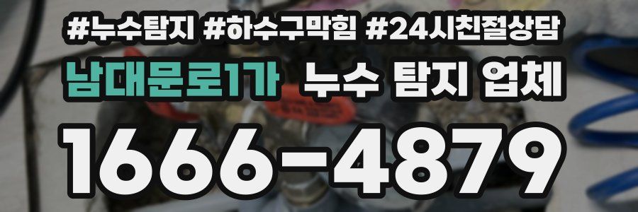 남대문로1가 누수 탐지 업체