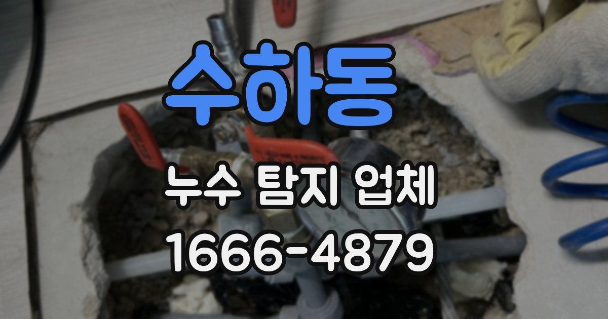 수하동 누수 탐지 업체