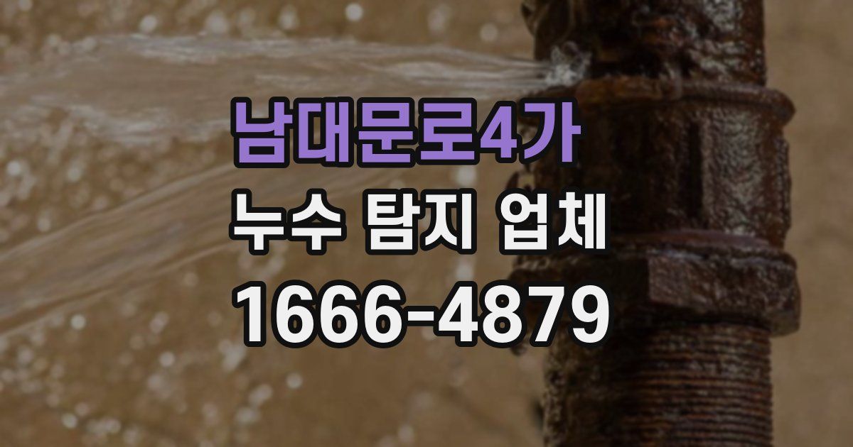 남대문로4가 누수 탐지 업체