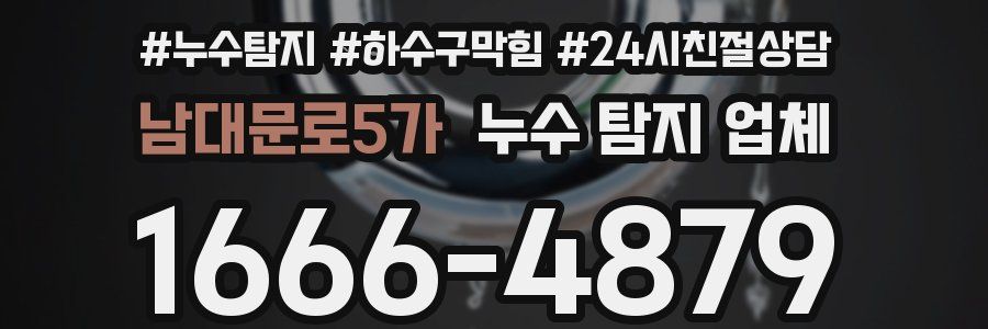 남대문로5가 누수 탐지 업체